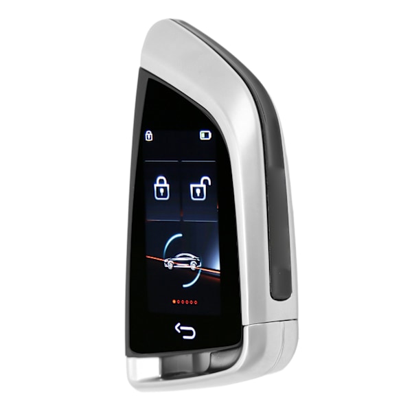Smart fjärrkontroll bilnyckel LCD-skärm Anti Lost Bluetooth 5.0 Keyless Entry Autolås Nyckelbricka för ett klick Start Bil Silver