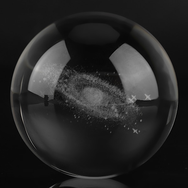 8 cm klar kristallkula Transparent Galaxes Spher Fortune Ball Hemkontorsdekoration (Galaxy)