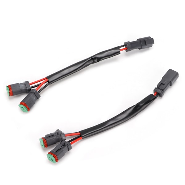 2 stk LED arbeidslys stikkontakt ledningsnett 2-leder 2-pin hann til hunn universal for bil