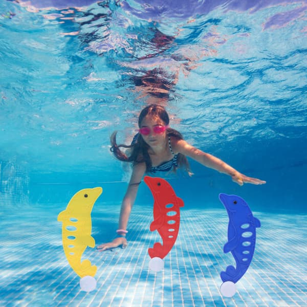 3 st Underwater Diving Dolphin Leksak Sommar Pool Strand Simning Barn Vattenlek