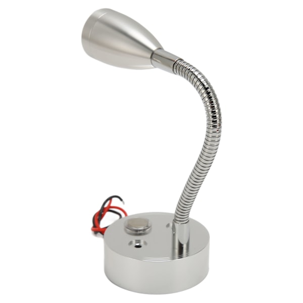 RV LED Senglampe USB Type C 3 Farvetemperatur Dæmpbar Touch Switch God Varmeafledning Rustfri RV Læselampe til Lastbiler DC12‑24V Sølv