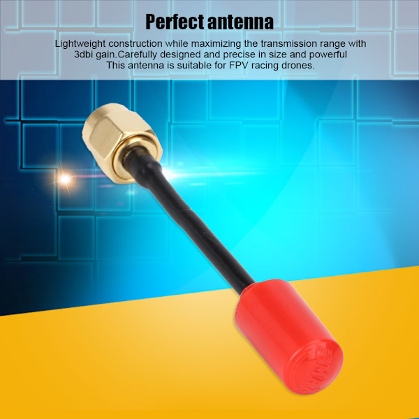 Til EMAX 5.8G Nano 3dBi Gain Cirkulært Polariseret Transmissionsantenne til FPV Racing Drones Dextral/SMA (Intern Pin)