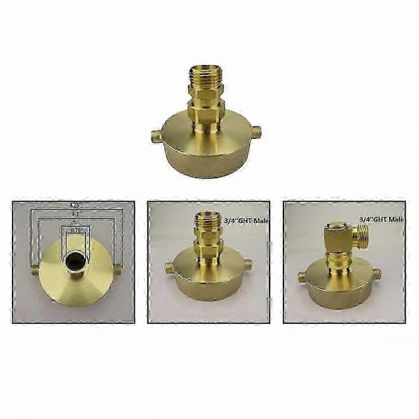 2-1/2\" NST hunn til 3/4\" GHT hann brannhydrantadapter Gold