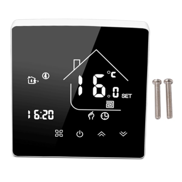 Älykäs termostaatti LCD-kosketusnäytöllä, ohjelmoitava lämpötilansäädin kattilalle, 95-240 V, piilotettu asennus