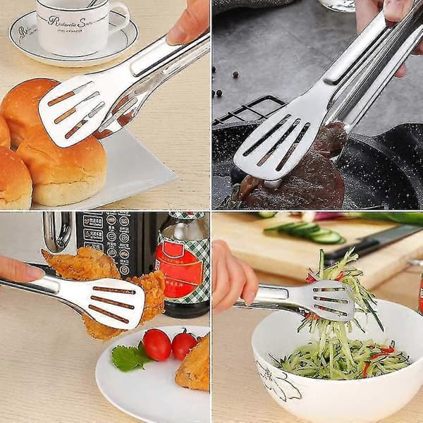 4 st Dylan-eu kökstänger i rostfritt stål serveringstänger buffétänger