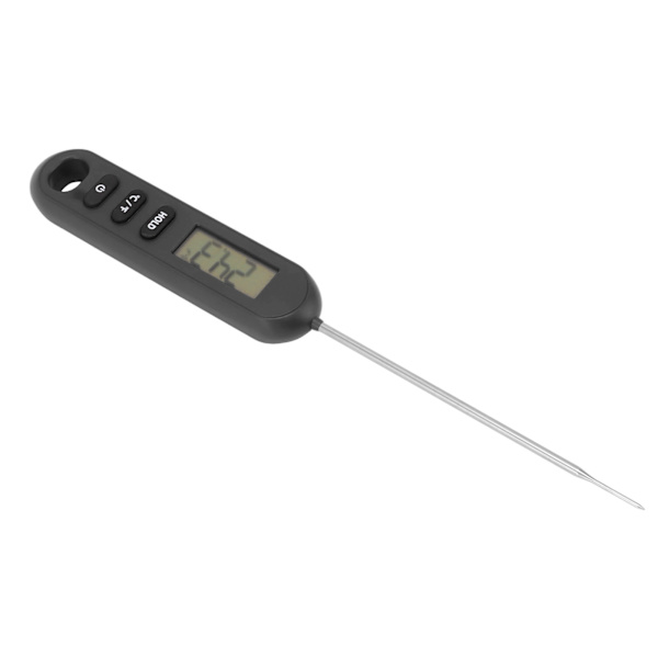 Kjøtttermometer Rask Lesing Digital Matlaging Kjøkken Grilltermometer med Lang Sonden Svart