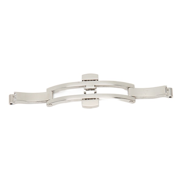 Klokkerem i rustfritt stål Spenne trykknapp Foldbar spenne Reservedeler for stålklokkerem 4 X 17 mm