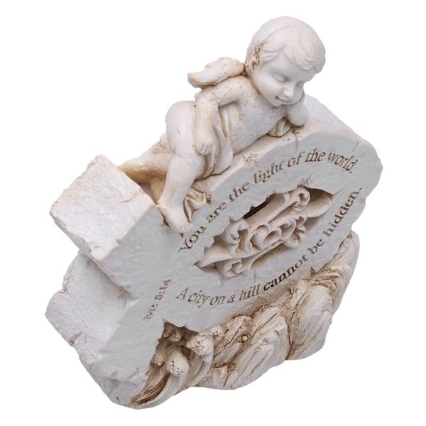 Krybbefigur Smuk Ornament Premium Resin Ideel Gave Robust Holdbar Engel Statue til Hjemmekontor