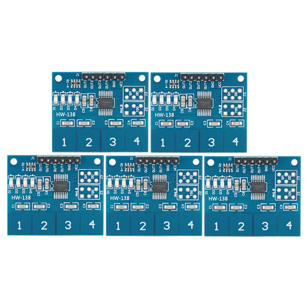 5 st Touch Switch Modul TTP224 Kapacitiv 4 Kanaler Digital Sensor Elektrisk Utrustning