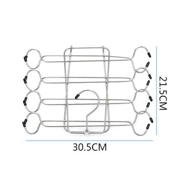 Flerlagers underkläder Torkhängare Vikbar Sling Hanger Sömlös multifunktions Klädtorkställ 4 lager