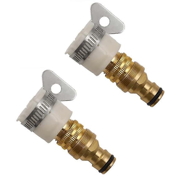 Universaladapter til badekararmatur til haveslange, 1/2 tomme og 3/4 tomme 2-i-1 hunforbindelse