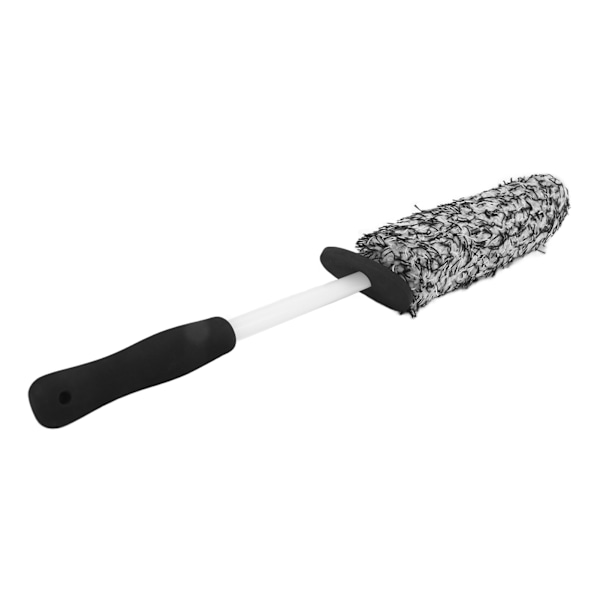 Bilhjul Däckrengöringsborste Mikrofiber Mjuk Multifunktion Lång räckvidd för avgasstötfångare Stänkskydd Grå Vit