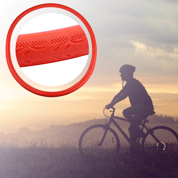 Cykeldäck Solid Tube Explosionssäkert däck Fast växel 24*1 3/8 Röd