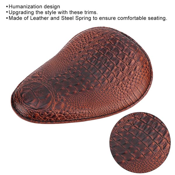 Motorcycle Leather Spring Bracket Crocodilian For Brown