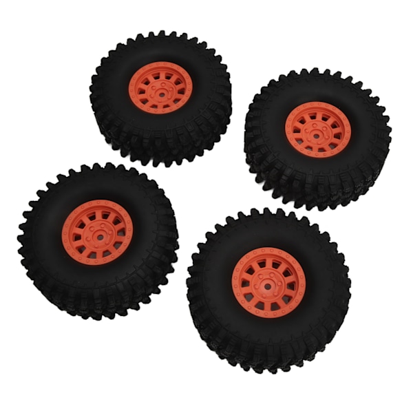 4 kpl RC-auton renkaat 120 mm 1,9 tuuman kumia 10 säteen nylonilla varustettavat navat RC-auton osat Axial SCX10 90046 Traxxas Redcat GEN8 Orange