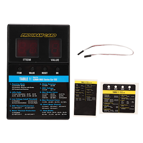 LED-programkortlåda Borstlöst Universal ESC-programmeringskort för RC-båtbiltillbehör