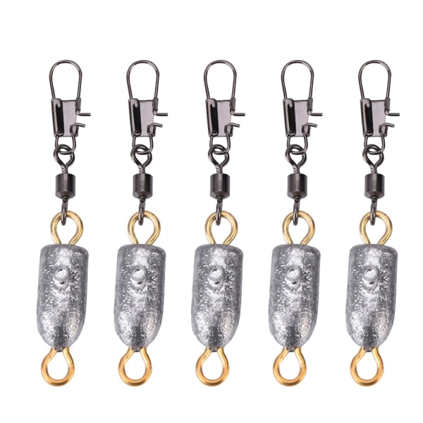 5 stk/pose Slitsterk for kuleformede fiskesinker Fiskeutstyr Tackle (6g)