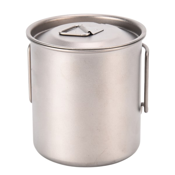 Titan Cup 420ml Hög temperaturbeständighet Bärbar utomhuscampingmugg med lock hopfällbart handtag