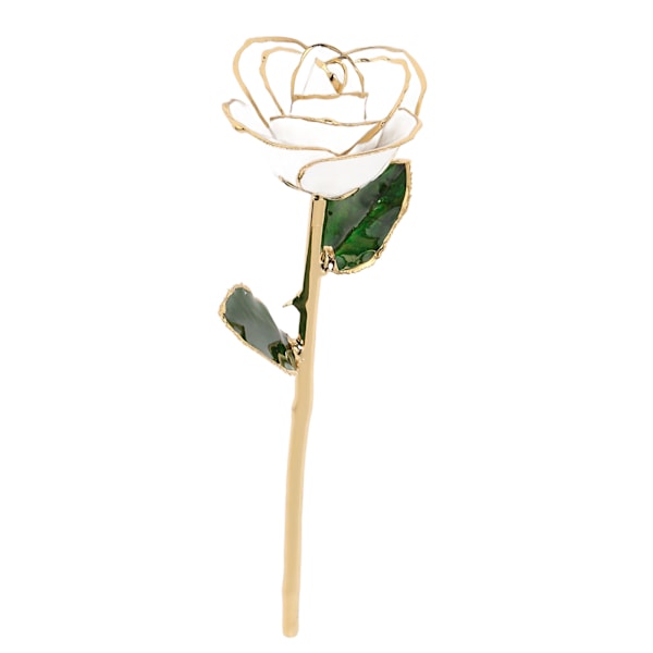 24K Guldbelagt Rose med Stand Gulddyppet Rose Blomsterdekoration til Valentinsdag og Jubilæum