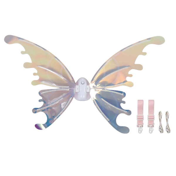 Wings Toy Elektrisk Glänsande Färgglada Fairy Toys LED-lampor Färgglada justerbara vingar