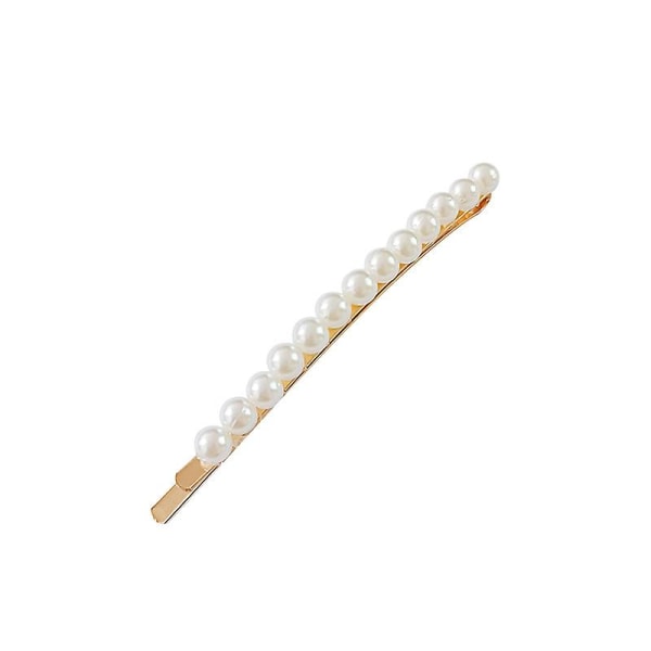 perle trim hår clip Pearl - Gold Clip