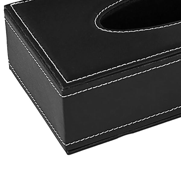Tissue Box Cover Stor kapacitet Rektangel Läder Tissue Box Hållare Servettdispenser för hemkök Kontorsbil