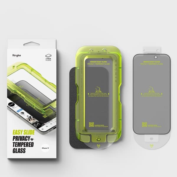 Ringke Yhteensopiva iPhone 17 2PACK Easy Slide Näytönsuoja Yksityisyys 90
