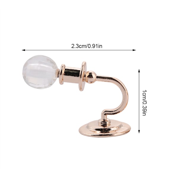 2 stk. Alloy Væghængt Lampe Model Dekoration Display Lampe til 1:12 Dukkehuse Tilbehør