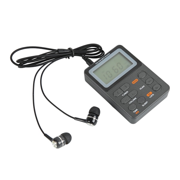 AM FM Bärbar Radio Låsskärm Digital Tuning Stereo Uppladdningsbar fickradio för promenader Jogging Fitness Camping
