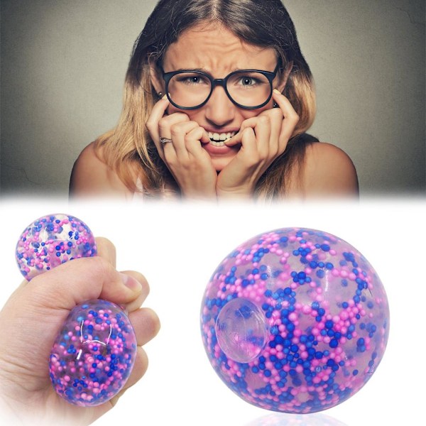 Barn Dekompresjons Klemkule Leke Transparent Vannperler Ball Sensorisk Klemkule-leker