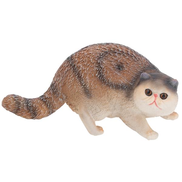 Söt Kattmodell Leksak Simulering Kattmodell Skrivbordsdekoration Ornament Leksak GiftGrå