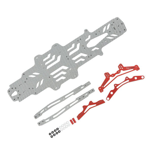 RC Drift Racing Alusta Hiilikuitu Alumiiniseos RC Auto Alustalevy MST RMX2.0S RRX2.0S 1/10 Hopea