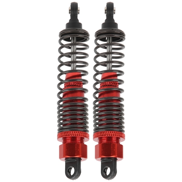 2st 100 mm RC metallstötdämpardämpare för TRAXXAS SLASH 2WD RC biluppgraderingsdelar Röd