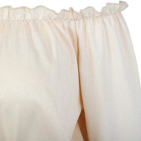 Bohemisk renässans medeltida kvinnors långärmad blus beige storlekar S-XL