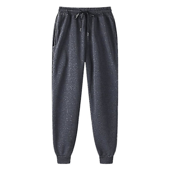 Mörkgrå herr hiphop-mjukisbyxor casual leggings vadderade byxor