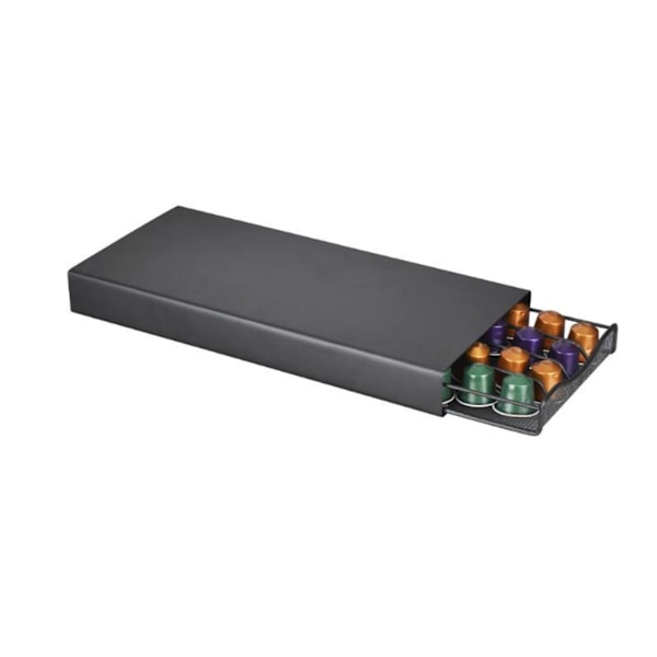 Kaffekapsler Skuffe 40 stk Holdbar Kaffekapsel Opbevaringsstativ Kaffeboks Holder Sort