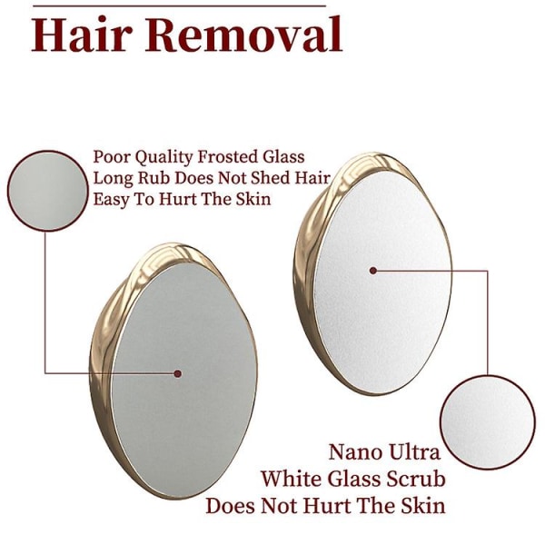 Hår viskelæder, krystal hår Epilator til kvinder Genanvendelig Remover Stone Nano Gold