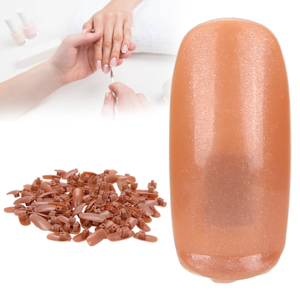 300 stk Negletips Akrylnegler for Trening Hånd DIY Nail Art Salon Treningsverktøy