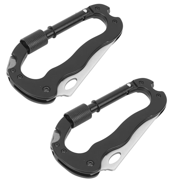 2ST 5 i 1 multifunktionscamping snabbhängande spänneverktyg Outdoor Survival D karbinhake