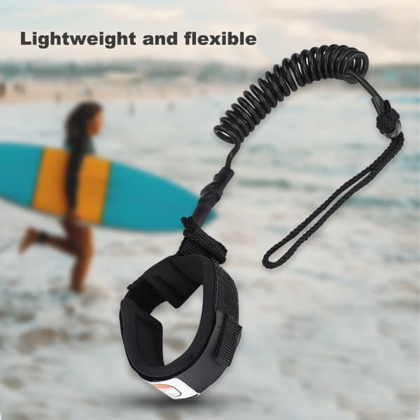 Spiral Surfboard Leash 5mm Benrep för Stand Up Paddle Board Svart