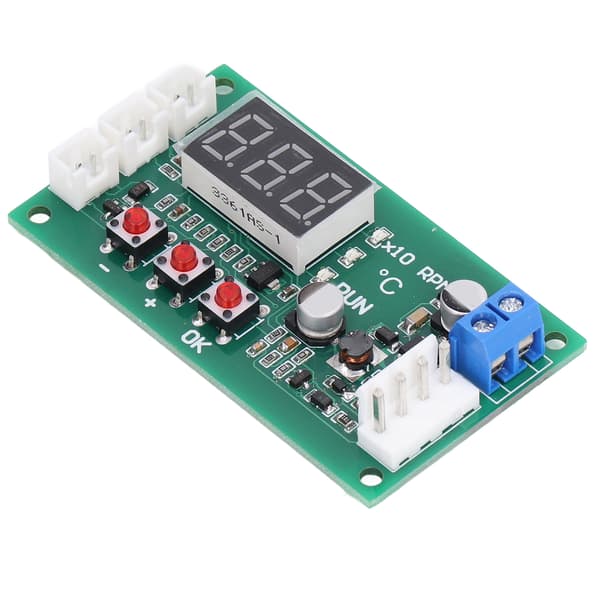 Viftetemperaturkontroll Digital 4-leder PWM Temp Modul Støtte for EBM EC 5A DC12‑48V