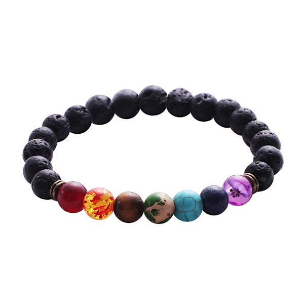 Elastiska naturliga lava pärlor armband smycken pärlband armband gåva