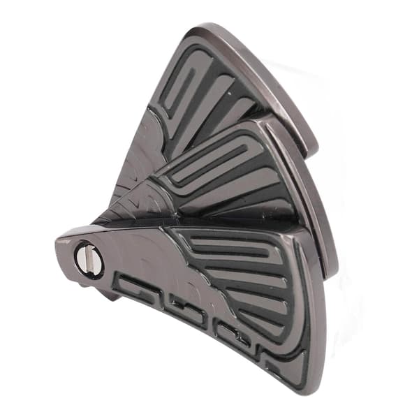 Push Slider Fidget Legetøj Foldbar Ventilator Magnetisk Stressaflastning Haptisk Rustfrit Stål Legetøj til Voksne Sort