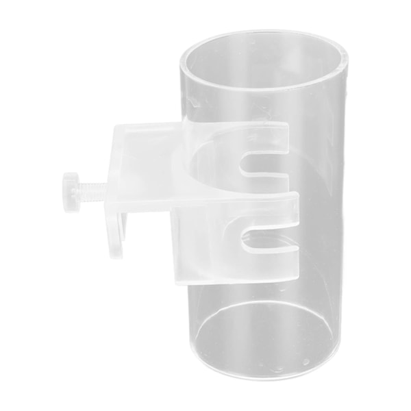 Akvarium fiskefôringsrør Transparent akryl Justerbar fiskefôring Flytende fôringskål