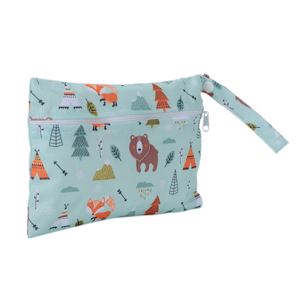 Härlig blöjpåse Cartoon Animal Pattern Rese Bärbar skötväska Pouch#22