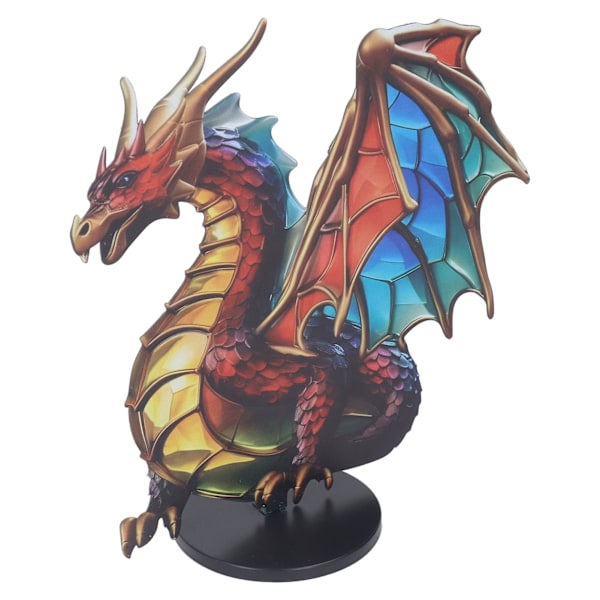 Metall Dragon Formed Desktop Figurine Ornament Office Utsökt Dragon Staty Heminredning Hantverk