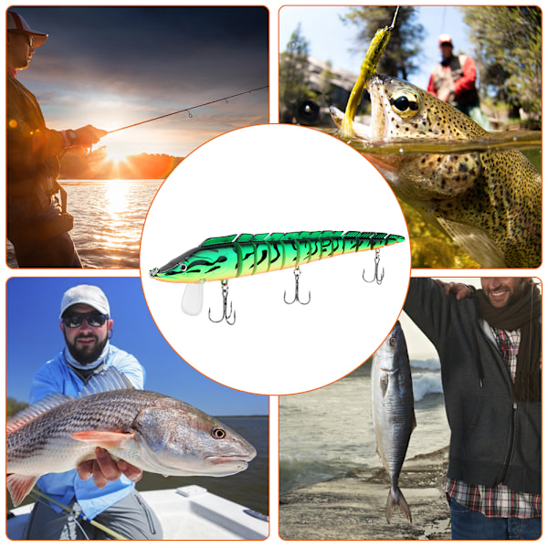 Y176 23cm/46g Vedenalainen Kirkasväriinen Moninivelinen Elävä Teko-Uistin Kalastusväline Swimbait Accessory3#