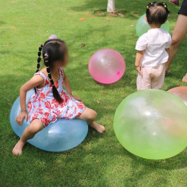Varmblæst kugle gennemsigtig boblekugle oppustelig boblekugle kreativ børns stort lysende kuglelegetøj Stor lilla, model: Large