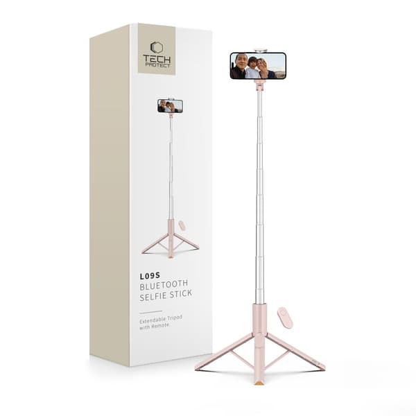 Tech-Protect 146 cm Bluetooth Selfiestick Tripod Rosa 320