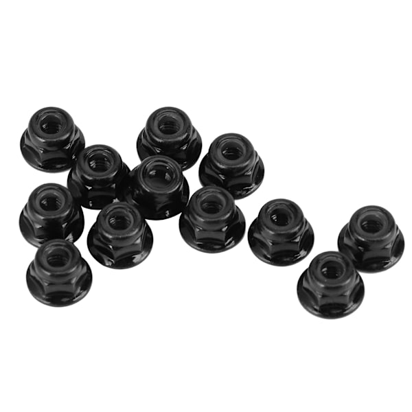 12 kpl. Luistamattomat pultit 4 mm lukitusmutterille Axial Traxxas TRX4 TRX6 SCX10 1/10 RC-mallin autolle (musta)